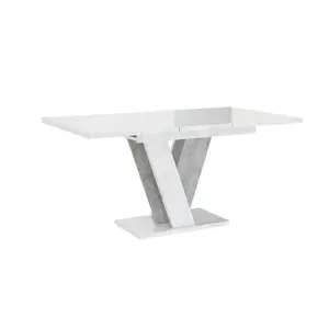 Extendable Dining Table Ameila Gloss White