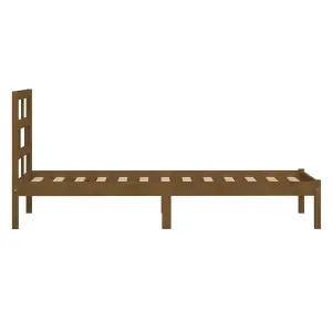 Berkfield Bed Frame Honey Brown Solid Wood Pine 100x200 cm