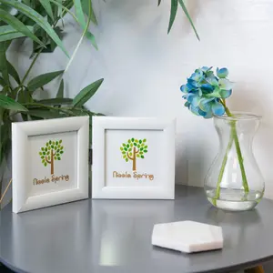 Nicola Spring - Folding 2 Photo Frame - 4 x 4"