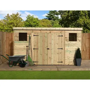 14 Ft. W x 6 Ft. D Shiplap Pent Wooden Shed