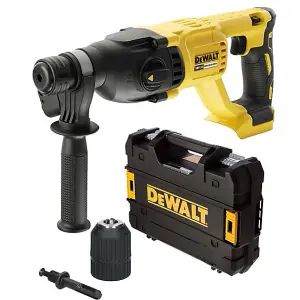 Dewalt DCH133N 18v Brushless SDS Hammer Drill 3 Mode Bare + Tstak Case + Chuck