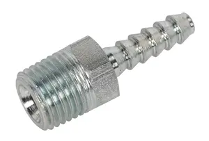 Sealey Screwed Tailpiece Male 1/4"BSPT - 3/16" Hose Pack of 5 AC38