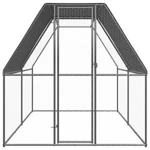 Outdoor Chicken Cage 2x4x2 m Galvanised Steel