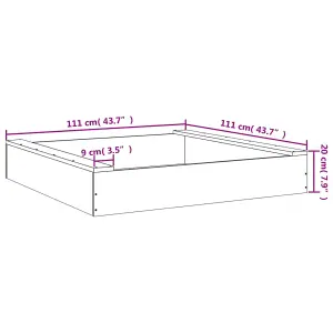 Berkfield Sandbox with Seats Square Solid Wood Douglas