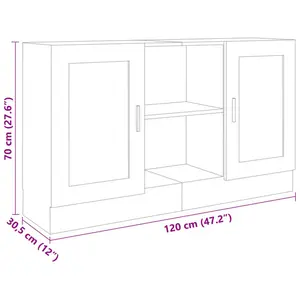 120 Cm Wide Sideboard White