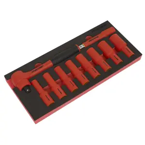 Premier Insulated Socket Set With Tool Tray 10 Pieces 1/2" Drive VDE Approved