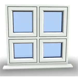 995mm (W) x 1095mm (H) PVCu Flush Casement Window - 1 Bottom Opening (Left)  - White Internal & External