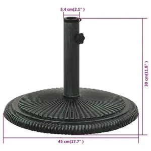 Guenther 9.38kg Cast Iron Free Standing Umbrella Base Green