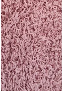 Melrose Venus Shaggy Blush Pink High Pile Large Area Rug 140/200cm