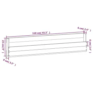 Berkfield Wall-mounted Shoe Racks 2 pcs 110x9x23 cm Solid Wood Pine