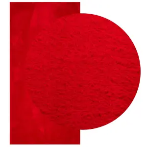 Rug HUARTE Short Pile Soft and Washable Red 100x200 cm