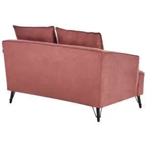 Fabric Sofa Set Burgundy HOBRO