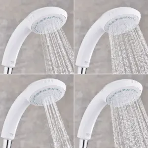 Mira Response White 4-spray pattern Shower head, 230mm