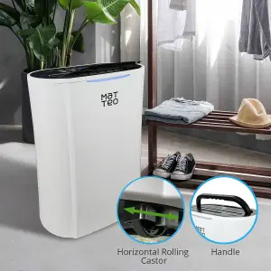 Matteo 12L Dehumidifier / Air Purifier Low Energy Large Tank 2.5L