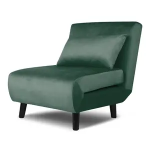 Aurora 1 Seat Sofa Bed  Green Velvet