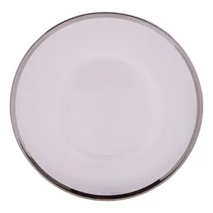 Maison by Premier Ida 33cm Plain Charger Plate With Silver Rim