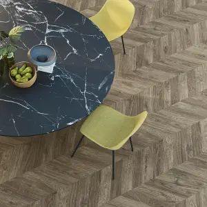 GoodHome Leyton Grey Chevron Wood effect Laminate Flooring, 1.72m²