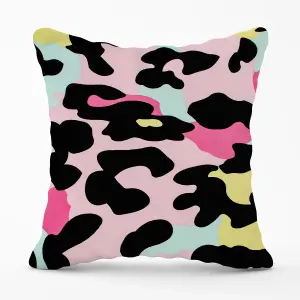 Colourful Leopard Print Outdoor Cushion 45cm x 45cm