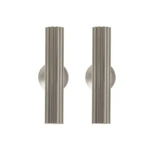 GoodHome Sumac Nickel effect Silver Kitchen cabinets Bar Handle (L)6cm (D)33mm, Pack of 2