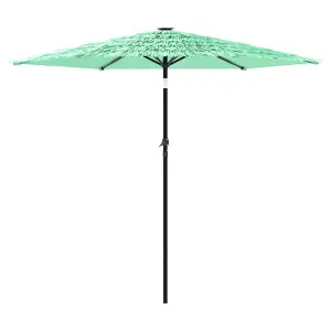 Berkfield Garden Parasol with Steel Pole Green 268x268x226 cm