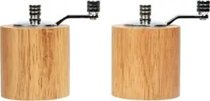 Olympia Light Wood Salt And Pepper Mill Grinder Set