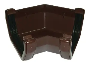 FloPlast Brown Square 135° Gutter angle, (Dia)114mm