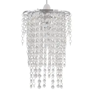 First Choice Lighting Set of 2 Cleared Jewelled Waterfall Light Shades