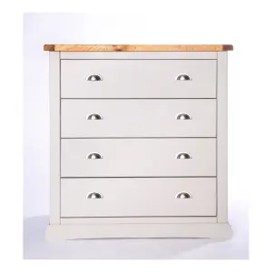 Loreo 4 Drawer Chest of Drawers Chrome Cup Handle