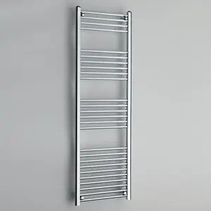 Straight Towel Rail Heated Towel Rails Chrome / 100cm H x 50cm W x 2cm D