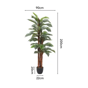 200cm H Garden Decoration Artificial Green Fern Tree with Pot