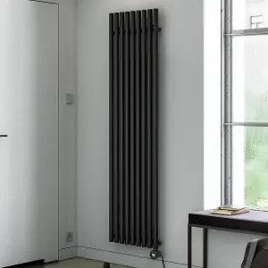 Terma 230V 1kW Heban Black Smart Vertical Oil-filled radiator