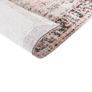 Cotton Area Rug 160 x 230 cm Red and Beige ATTERA