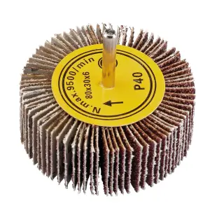 Draper  Abrasive Flap Wheel, 80 x 30mm, 40 Grit 76485