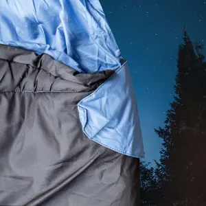 Capsule Sleeping Bag Single Stylish, Warm, Easy To Pack Bag  Blue Black Capsule