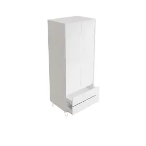 2 Door 2 Drawer Wardrobe White