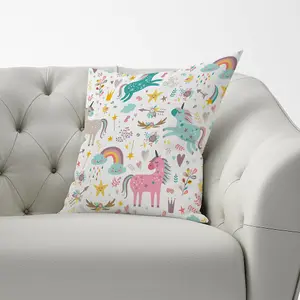 Unicorn And Rainbows Cushions 60cm x 60cm