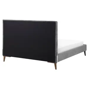 Velvet EU King Size Bed Light Grey BAYONNE