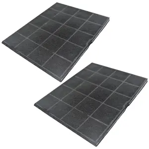 SPARES2GO Carbon Filter for Zanussi Cooker Hood (Pack of 2 Filters)