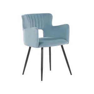 Kirssy Upholstered Dining Chair Light Blue