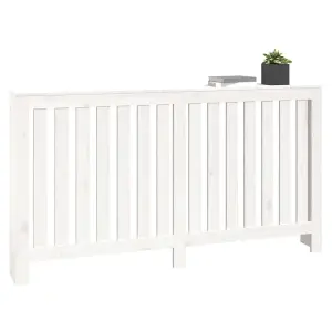 Berkfield Radiator Cover White 153x19x84 cm Solid Wood Pine