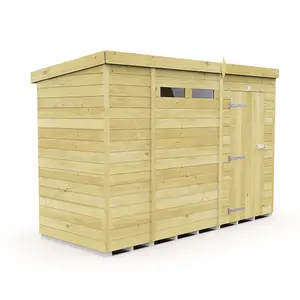 DIY Sheds 10x4 Pent Security Shed - Single Door