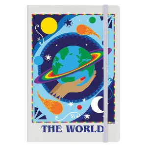 Deadly Tarot The World Hard Cover A5 Notebook Cream/Multicoloured (One Size)