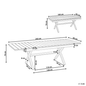 Garden Table Engineered Wood White FANES