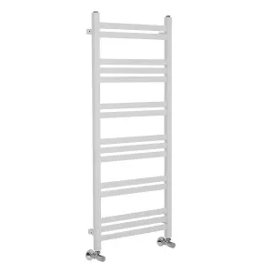 Rinse Straight Heated Towel Rail Radiator Ladder for Bathroom Kitchen Central Heating Square Towel Warmer White 1200x500mm