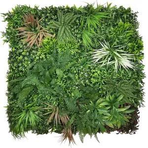 Greenplants premium artificial green plant living wall panel 1m x 1m - Galaxy