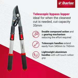 Darlac Telescopic Bypass Lopper, DP940