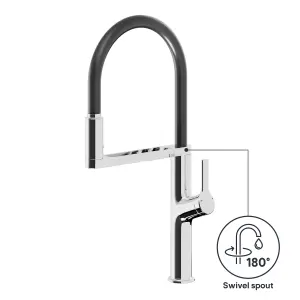 GoodHome Horopito Chrome-plated Kitchen Spring neck Sensor Tap