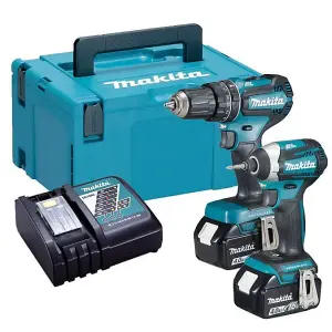 Makita 18v DLX2283MJ Brushless Kit DHP485 Hammer Drill DTD153 Impact Driver 4ah