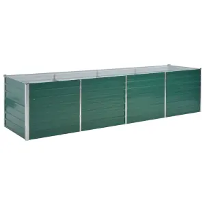 Berkfield Garden Raised Bed Galvanised Steel 320x80x77 cm Green