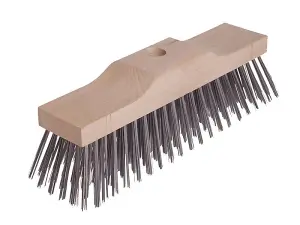 Lessmann Professional Broom Head with Raised Wooden Stock - 300mm x 70mm for Industrial Use